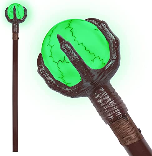 SINSEN Halloween LED Licht Maleficent Zauberstäbe Zauberer Zepter Zauberstab Cosplay Maleficent Stab Glühender grüner Lichtstab Halloween Cosplay Requisiten SINSEN Halloween LED Licht Maleficent Zauberstäbe Zauberer Zepter Zauberstab Cosplay Maleficent Stab Glühender grüner Lichtstab Halloween Cosplay Requisiten von SINSEN
