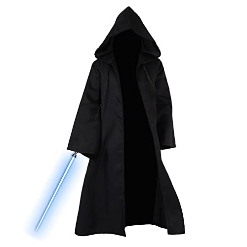 SINSEN Jedi Robe für Erwachsene Kapuzenumhang Jedi Cape Halloween Weihnachten Cosplay Kostüm Vampirumhang Halloween Cape Party Kostüm Requisiten von SINSEN