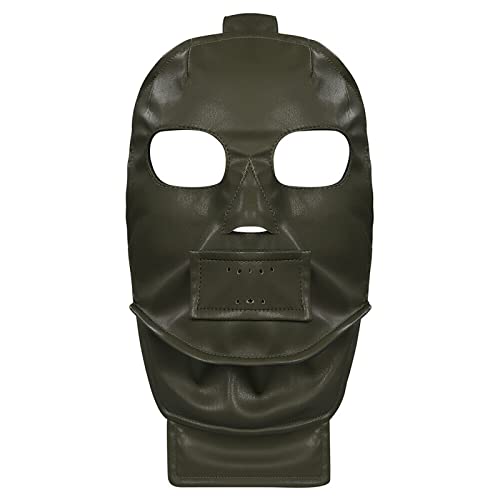 SINSEN Riddler Maske Vollgesichtsmaske Ledermaske Edward Nygma Cosplay Kostüm Requisite Halloween Party Maskerade für Erwachsene von SINSEN