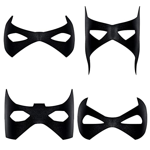 SINSEN Schwarze Fledermaus-Augenmaske, Herren, Leder, Superhelden-Augenmaske, Domino-Räuber, Kostüm-Requisiten, Halloween, Maskerade, Party-Zubehör für Erwachsene, 4 Stück SINSEN Schwarze Fledermaus-Augenmaske, Herren, Leder, Superhelden-Augenmaske, Domino-Räuber, Kostüm-Requisiten, Halloween, Maskerade, Party-Zubehör für Erwachsene, 4 Stück von SINSEN