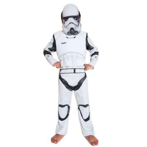 SINSEN Sturmtruppen Kostüm für Kinder Weißes Soldaten Overall mit Halbmaske für Halloween Cosplay Outfits für Jungen von 4 bis 10 Jahren SINSEN Sturmtruppen Kostüm für Kinder Weißes Soldaten Overall mit Halbmaske für Halloween Cosplay Outfits für Jungen von 4 bis 10 Jahren von SINSEN