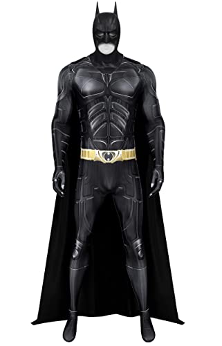 SINSEN Superhelden Kostüm für Erwachsene Männer Dunkler Superhelden Ritter Overall Umhang mit Fledermaus Latexmaske Karneval Halloween Cosplay Kostümparty Outfit SINSEN Superhelden Kostüm für Erwachsene Männer Dunkler Superhelden Ritter Overall Umhang mit Fledermaus Latexmaske Karneval Halloween Cosplay Kostümparty Outfit von SINSEN