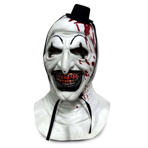 SINSEN Terrifier Art die Clown Maske für Erwachsene Scary the Killer Clown Joker-Maske Halloween Cosplay Vollkopfmaske Kostüm Requisiten von SINSEN