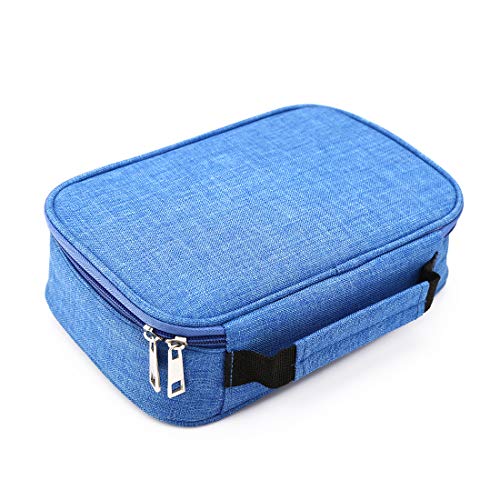 Federmäppchen, mäppchen, Federmappe, Große Kapazität 72 Slots Bleistift-Beutel für Schule Büro Kunst, Pencil case, Schlampermäppchen, Faulenzer Box, School Case, Schuletui, Stifte Etui (Blau) von SIQIRI