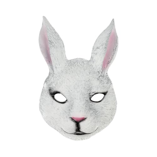 SIQITECH Tiermaske Kaninchen Halloween Hasenmaske Realistische Gesichtsmaske Atmungsaktive Tierkopfmaske Erwachsene Gruselige Kaninchenmaske Hasenohrmaske für Karneval Cosplay Party SIQITECH Tiermaske Kaninchen Halloween Hasenmaske Realistische Gesichtsmaske Atmungsaktive Tierkopfmaske Erwachsene Gruselige Kaninchenmaske Hasenohrmaske für Karneval Cosplay Party von SIQITECH