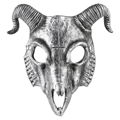 Ziegenmaske Halloween Gesichtsmaske Horror Ziegenskelett Kopfmaske PU Tierkopfmaske Atmungsaktiv Kopfbedeckung Zubehör Vintage Partymaske Erwachsene Ziegenkopfmaske für Karneval Party Cosplay Ziegenmaske Halloween Gesichtsmaske Horror Ziegenskelett Kopfmaske PU Tierkopfmaske Atmungsaktiv Kopfbedeckung Zubehör Vintage Partymaske Erwachsene Ziegenkopfmaske für Karneval Party Cosplay von SIQITECH