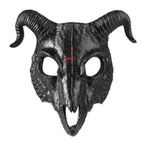 Ziegenmaske Halloween Gesichtsmaske Horror Ziegenskelett Kopfmaske PU Tierkopfmaske Atmungsaktiv Kopfbedeckung Zubehör Vintage Partymaske Erwachsene Ziegenkopfmaske für Karneval Party Cosplay Ziegenmaske Halloween Gesichtsmaske Horror Ziegenskelett Kopfmaske PU Tierkopfmaske Atmungsaktiv Kopfbedeckung Zubehör Vintage Partymaske Erwachsene Ziegenkopfmaske für Karneval Party Cosplay von SIQITECH