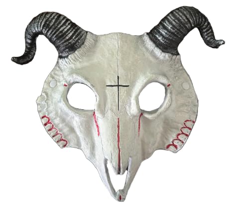 Ziegenmaske Halloween Gesichtsmaske Horror Ziegenskelett Kopfmaske PU Tierkopfmaske Atmungsaktiv Kopfbedeckung Zubehör Vintage Partymaske Erwachsene Ziegenkopfmaske für Karneval Party Cosplay Ziegenmaske Halloween Gesichtsmaske Horror Ziegenskelett Kopfmaske PU Tierkopfmaske Atmungsaktiv Kopfbedeckung Zubehör Vintage Partymaske Erwachsene Ziegenkopfmaske für Karneval Party Cosplay von SIQITECH