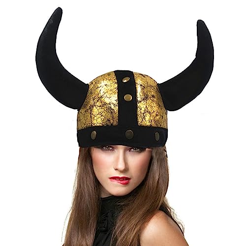 SIQITECHNO Wikingerhelm mit Hörnern für Erwachsene Mittelalter Nordisch Barbarenkrieger Hut Wikinger Kostüm Helm Cosplay Zubehör SIQITECHNO Wikingerhelm mit Hörnern für Erwachsene Mittelalter Nordisch Barbarenkrieger Hut Wikinger Kostüm Helm Cosplay Zubehör von SIQITECHNO