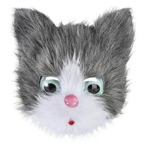 SIQITECHUK Plüsch Katze Maske Flauschige Kunstpelz Kätzchen Kopfmaske Realistische Tier Verkleidung Kopfbedeckung Katze Schleier Cosplay Prop für Erwachsene Halloween Weihnachten Kostüm Karneval SIQITECHUK Plüsch Katze Maske Flauschige Kunstpelz Kätzchen Kopfmaske Realistische Tier Verkleidung Kopfbedeckung Katze Schleier Cosplay Prop für Erwachsene Halloween Weihnachten Kostüm Karneval von SIQITECHUK