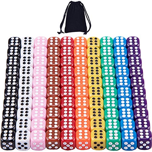 SIQUK 100 Stück Würfel 12mm Bunt Würfel für Tenzi Würfelspiele Tischspiele, 10 Farben SIQUK 100 Stück Würfel 12mm Bunt Würfel für Tenzi Würfelspiele Tischspiele, 10 Farben von SIQUK