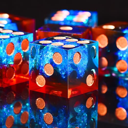 SIQUK 6 Stück Würfel Set Würfel 6 Seitig Würfel 16mm Spiel Würfel DND für Dungeons and Dragons RPG MTG Tischspiele, Flammenrot & Eisblau SIQUK 6 Stück Würfel Set Würfel 6 Seitig Würfel 16mm Spiel Würfel DND für Dungeons and Dragons RPG MTG Tischspiele, Flammenrot & Eisblau von SIQUK