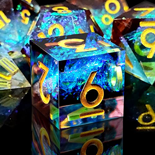 SIQUK 7 Stück Polyedrische Würfel Set 7 Polyedrische Würfel D4 D6 D8 D10 D12 D20 D% Spielwürfel für Dungeons and Dragons DND RPG MTG, Braun & Blau SIQUK 7 Stück Polyedrische Würfel Set 7 Polyedrische Würfel D4 D6 D8 D10 D12 D20 D% Spielwürfel für Dungeons and Dragons DND RPG MTG, Braun & Blau von SIQUK