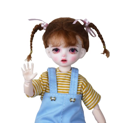 SISON BENNE 11,8 Zoll Mini Mädchen BJD Puppen 30cm Kugel Gelenkte Puppe mit Zubehör niedliche Mode Outfits, Kinder Geschenk DIY-Spielzeug (10#) von SISON BENNE