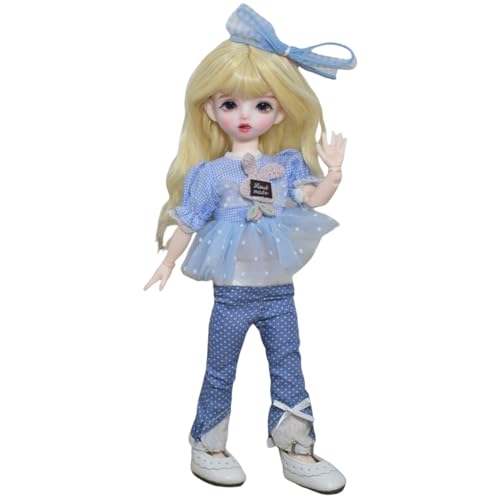 SISON BENNE 11,8 Zoll Mini Mädchen BJD Puppen 30cm Kugel Gelenkte Puppe mit Zubehör niedliche Mode Outfits, Kinder Geschenk DIY-Spielzeug (16#) von SISON BENNE