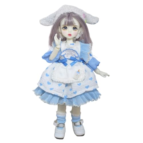 SISON BENNE 11,8 Zoll Mini Mädchen BJD Puppen 30cm Kugel Gelenkte Puppe mit Zubehör niedliche Mode Outfits, Kinder Geschenk DIY-Spielzeug (22#) von SISON BENNE