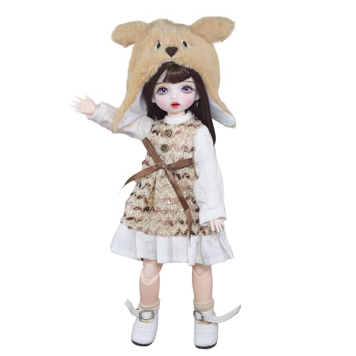 SISON BENNE 11,8 Zoll Mini Mädchen BJD Puppen 30cm Kugel Gelenkte Puppe mit Zubehör niedliche Mode Outfits, Kinder Geschenk DIY-Spielzeug (23#) von SISON BENNE
