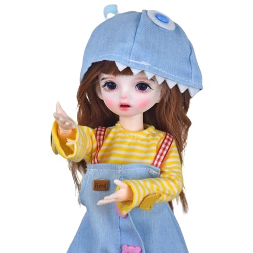 SISON BENNE 11,8 Zoll Mini Mädchen BJD Puppen 30cm Kugel Gelenkte Puppe mit Zubehör niedliche Mode Outfits, Kinder Geschenk DIY-Spielzeug (26#) von SISON BENNE