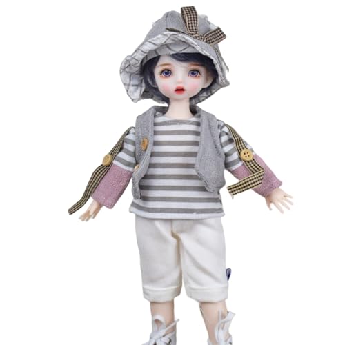 SISON BENNE 11,8 Zoll Mini Mädchen BJD Puppen 30cm Kugel Gelenkte Puppe mit Zubehör niedliche Mode Outfits, Kinder Geschenk DIY-Spielzeug (27#) von SISON BENNE