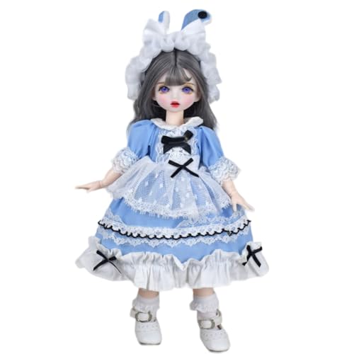 SISON BENNE 11,8 Zoll Mini Mädchen BJD Puppen 30cm Kugel Gelenkte Puppe mit Zubehör niedliche Mode Outfits, Kinder Geschenk DIY-Spielzeug (5#) von SISON BENNE