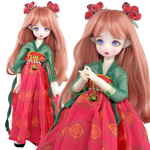 SISON BENNE 12 Zoll BJD Puppe 1/6 bewegliche gemeinsame Mädchen DIY-Spielzeug mit Alten Kostüm Elf Ohren Augen, volles Set Kinder Geschenk (Josiah(Hair B#)) von SISON BENNE