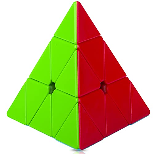 SISYS Zauberwürfel Pyramide Speed Cube, Dreieck Pyraminx Magic Puzzle Cube Würfel Aufkleberlos Speedcube 3D Puzzle Spiele für Kinder Erwachsene von SISYS