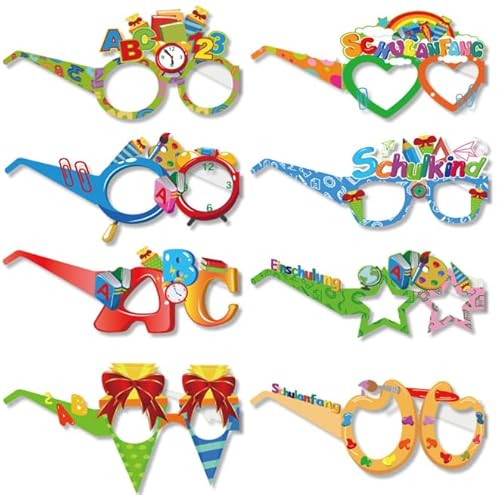 SITERITELTD 16 Stück Einschulung Deko Set,Schulanfang Schulkind Brille,Schuleinführung Tischdeko Geschenk,Buchstaben 123-Brille Set für Schulstart Dekoration Schule Jungs Mädchen SITERITELTD 16 Stück Einschulung Deko Set,Schulanfang Schulkind Brille,Schuleinführung Tischdeko Geschenk,Buchstaben 123-Brille Set für Schulstart Dekoration Schule Jungs Mädchen von SITERITELTD