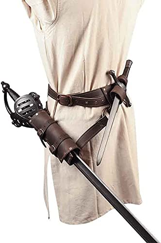 Mittelalter Schwert Scheide Retro Schwert Frosch Gürtel PU Leder Ritter Schwert Set Halter Vintage Dolch Frosch Halter für Halloween Zubehör, LAPP Mittelalter Stil für Cosplay Requisiten (Braun) Mittelalter Schwert Scheide Retro Schwert Frosch Gürtel PU Leder Ritter Schwert Set Halter Vintage Dolch Frosch Halter für Halloween Zubehör, LAPP Mittelalter Stil für Cosplay Requisiten (Braun) von SIULAS