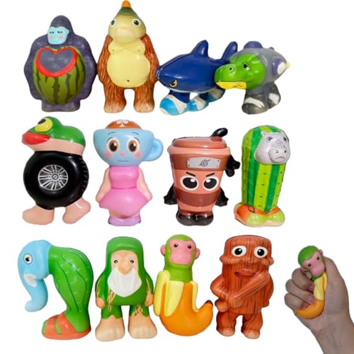 Italian Brainrot Toys,Tralalero Tralala,Taba Squishy,Squeeze Toys,Tung Tung Tung Sahur Squishy Fidget Toys,Funny Sensory Games Party Pack Fillers Birthday Party Toys Funny Toys (12PCS) von SIUVEY