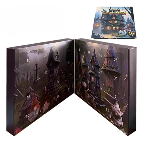 SIUVEY Halloween Adventskalender 2024, Halloween Zwerge Dekor Adventskalender, Halloween GNOME Adventskalender,Kreativer Halloween-Countdown-Kalender,Halloween-Feiertags-Countdown-Kalender (C) von SIUVEY