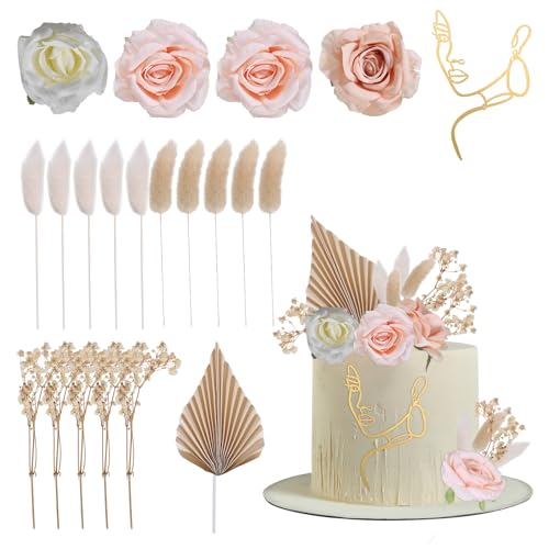 21 Stück Acryl Lady Face Torten Deko - Vintage Künstliche Rosen Blumen Blätter Kuchen Topper Dekor Acryl Minimalistische Kunst Dame Gold Gesicht Kuchen Topper Boho Tortendeko Dekoration 21 Stück Acryl Lady Face Torten Deko - Vintage Künstliche Rosen Blumen Blätter Kuchen Topper Dekor Acryl Minimalistische Kunst Dame Gold Gesicht Kuchen Topper Boho Tortendeko Dekoration von SIWOKJJO