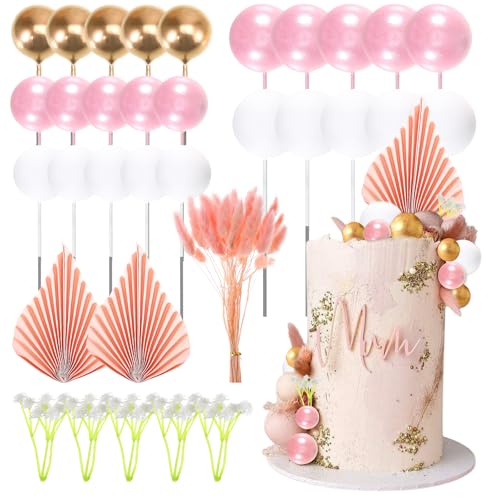 42 Stück Boho Tortendeko, Kuchen Dekoration Kugel Palmblätter Kuchendekoration Tortendeko, Tortenaufsatz für Hochzeiten, Geburtstage, Junggesellinnenabschiede, Valentinstag TortendekoBlumen 42 Stück Boho Tortendeko, Kuchen Dekoration Kugel Palmblätter Kuchendekoration Tortendeko, Tortenaufsatz für Hochzeiten, Geburtstage, Junggesellinnenabschiede, Valentinstag TortendekoBlumen von SIWOKJJO