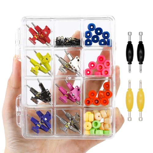 SIXPOINTS 148-teiliges Set zum Selbermachen von Griffbrett-Gehäusen, 31 mm, mehrfarbig, Trucks, Rad, Schrauben, Muttern, Schraubenschlüssel, kompatibel mit den meisten von SIXPOINTS