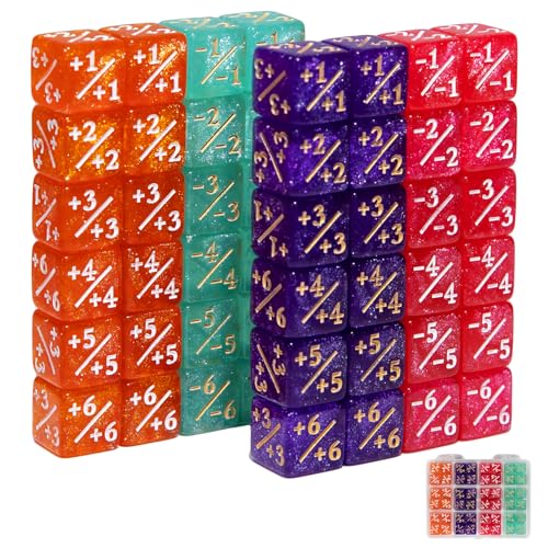SIXPOINTS MTG-Zählwürfel mit 12 mm Durchmesser, 1 Lebenszähler +1/+1 Spielsteine, 4 Farben, 6-seitiges Würfelset mit Etui für Magic The Gathering, MTG, TCG, Kartenspiel-Zubehör (lila, rosa, orange SIXPOINTS MTG-Zählwürfel mit 12 mm Durchmesser, 1 Lebenszähler +1/+1 Spielsteine, 4 Farben, 6-seitiges Würfelset mit Etui für Magic The Gathering, MTG, TCG, Kartenspiel-Zubehör (lila, rosa, orange von SIXPOINTS