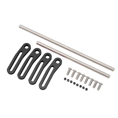 RC Crawler Strong Rememper Aluminium Aluminium Stoßfänger Früher für das 1/10 RC -Auto, Einstellbare Position für RGT86100, Hoher Verschleißfestigkeit (Black) von SIXRUN