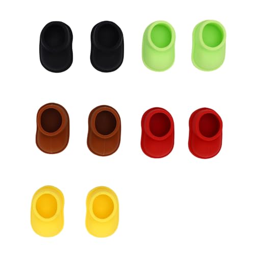 SIXRUN 5 Paar Puppen Schuhe, Niedliche Puppen für 6,7 in Puppen, Schwarz Rot Gelb Grün, mit Weichem Silikon Material für Komfort und Flexibilität SIXRUN 5 Paar Puppen Schuhe, Niedliche Puppen für 6,7 in Puppen, Schwarz Rot Gelb Grün, mit Weichem Silikon Material für Komfort und Flexibilität von SIXRUN