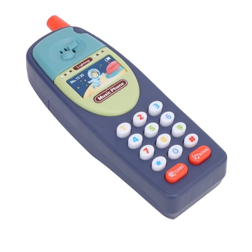 SIXRUN Babys Spielzeugtelefon, Kleinkinder Mobiltelefone, Baby -Lernausbildung Fun Plastic Music Telefon, Telefon für die Frühe Bildung (Dunkelblau) von SIXRUN