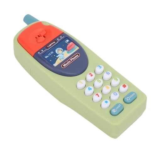 SIXRUN Babys Spielzeugtelefon, Kleinkinder Mobiltelefone, Baby -Lernausbildung Fun Plastic Music Telefon, Telefon für die Frühe Bildung (Green) von SIXRUN