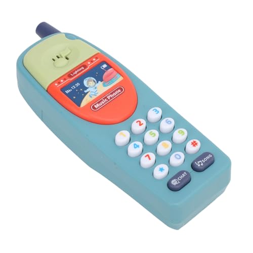 SIXRUN Babys Spielzeugtelefon, Kleinkinder Mobiltelefone, Baby -Lernausbildung Fun Plastic Music Telefon, Telefon für die Frühe Bildung (hellblau) von SIXRUN