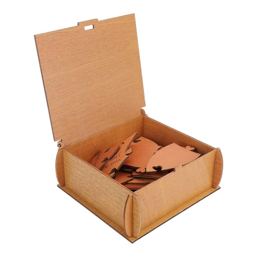 SIXRUN Herzform Hellbraunes Traditionelles Puzzle für Festivals mit Holzkiste, Elegantes Design Liebe Herzrätsel für Geburtstage, Jubiläen, Hochzeit, Dichtezeichen Material SIXRUN Herzform Hellbraunes Traditionelles Puzzle für Festivals mit Holzkiste, Elegantes Design Liebe Herzrätsel für Geburtstage, Jubiläen, Hochzeit, Dichtezeichen Material von SIXRUN