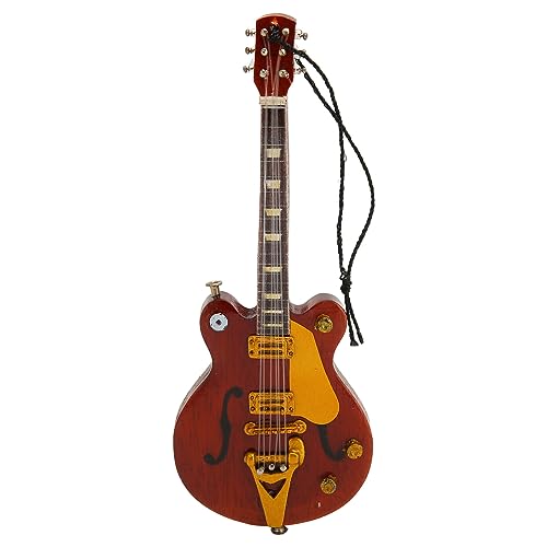 SIXRUN Hoch -Miniatur -Gitarrenmodell, Detaillierte Handwerkskunst und Stilvolles Styling Holz -E -Gitarrendekoration, Verleiht Jedem Raum, Musikliebhaber, Charme und Attraktivität, (14) von SIXRUN