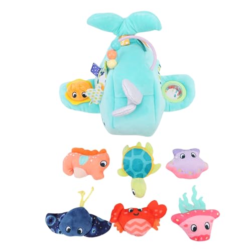 SIXRUN Interaktives Babyspielzeug, Big Fish Isst Babyspielzeug, Bequemes Sensorisches Spielzeug mit PP -Bauchmuskeln, Leuchtende Farben, Crinkelles Papier, Rasselgeräusche für 0 Bis 3 SIXRUN Interaktives Babyspielzeug, Big Fish Isst Babyspielzeug, Bequemes Sensorisches Spielzeug mit PP -Bauchmuskeln, Leuchtende Farben, Crinkelles Papier, Rasselgeräusche für 0 Bis 3 von SIXRUN