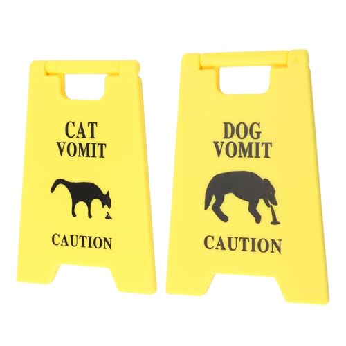 SIXRUN Katze und Hundeziegel Warnwarnung Signalisiert Augenunterkunft Vom Tisch für Haustierliebhaber Gelb Abs Set von 2 SIXRUN Katze und Hundeziegel Warnwarnung Signalisiert Augenunterkunft Vom Tisch für Haustierliebhaber Gelb Abs Set von 2 von SIXRUN