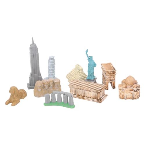 SIXRUN Rund um Welt Figuren, Leben Wie Miniaturen Gebäude Spielzeug-Set für Pädagogische Aktivitäten, Alte Berühmte Gebäude Dekoration, Ideal für Vorschul Feiern, Geburtstage, Themen von SIXRUN