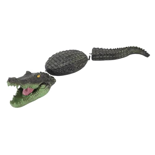 SIXRUN Schwimmender Krokodil, Künstliches Alligator Pool Float Statue, Realistische Alligator Pool Figur für Teich und Garten von SIXRUN