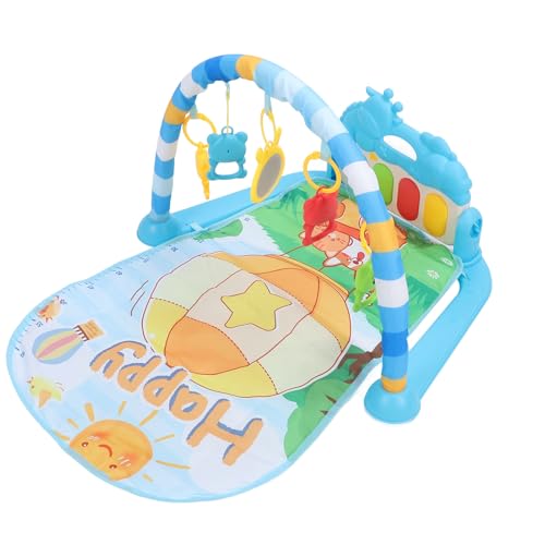 SIXRUN Spielmatte für Kleinkinder mit Baby-Turnklavier, Leuchtende Farben, Faltbar für Unterwegs, Weiche Haptik, Geeignet für Neugeborene Bis 36 Monate, Ideal Zum Spielen auf Dem von SIXRUN