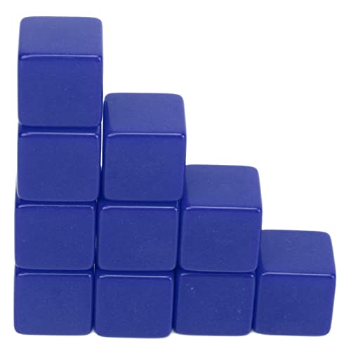 Schreibwürfel, 30-teilig, 6-seitiges, Kompaktes Würfelset aus Kunststoff für den Bildungsbereich (Blue) von SIXRUN