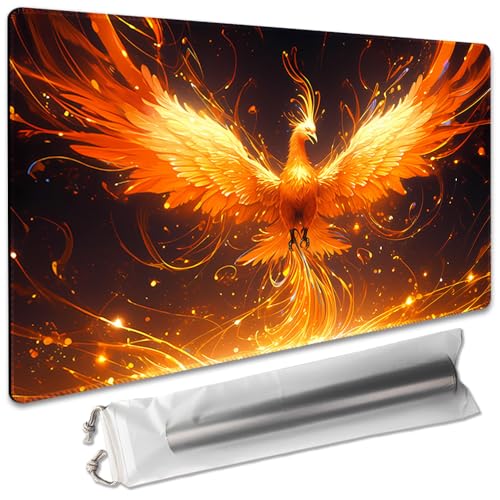 Brettspiel, 35,6 x 61 cm, MTG-Spielmatte, kompatibel mit OCG CCG RPG TCG Playmats (Fire Phoenix 1) von SIXTORE