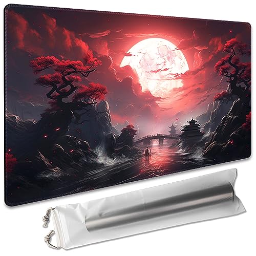 Brettspiel 35,6 x 61 cm MTG Playmat kompatibel für OCG CCG RPG TCG Playmats (Blood Moon Secrets) von SIXTORE
