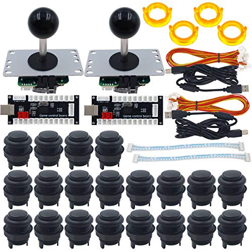SJ@JX Arcade Game DIY Kit Arcade Matt Black Button Twins USB Encoder Zero Delay 4 & 8 Way Arcade Fighting Joystick Controller für PC MAME Respberry Pi Retropie SJ@JX Arcade Game DIY Kit Arcade Matt Black Button Twins USB Encoder Zero Delay 4 & 8 Way Arcade Fighting Joystick Controller für PC MAME Respberry Pi Retropie von SJ@JX